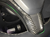 Carbon Fiber Steering Wheel Frame Trim for Tesla Model S/X 2014–2021