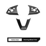 Tesla Model 3 Highland Carbon Fiber Steering Wheel Trim - matte style