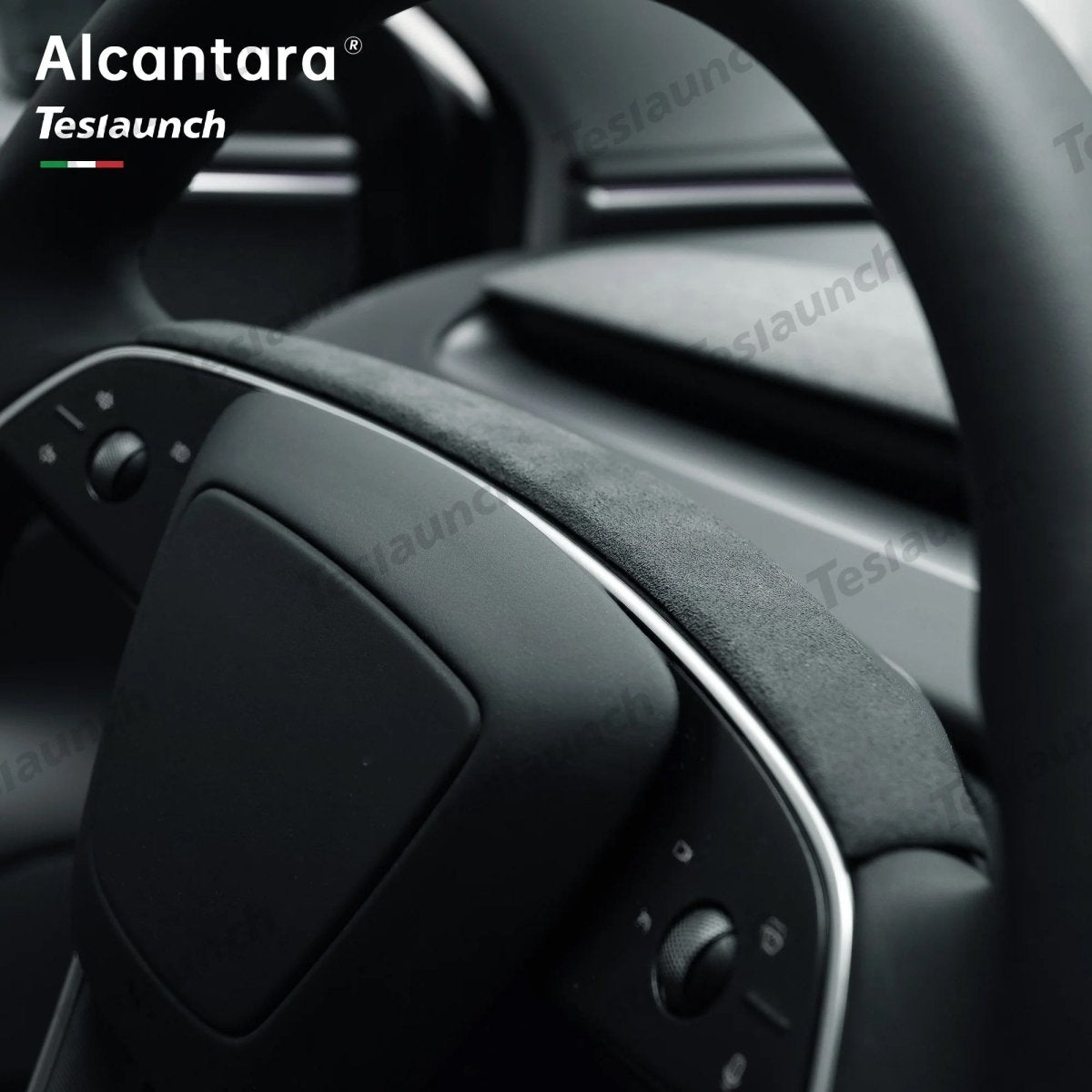 Alcantara Steering Wheel Strip Cover for Tesla Model Y L 2026+
