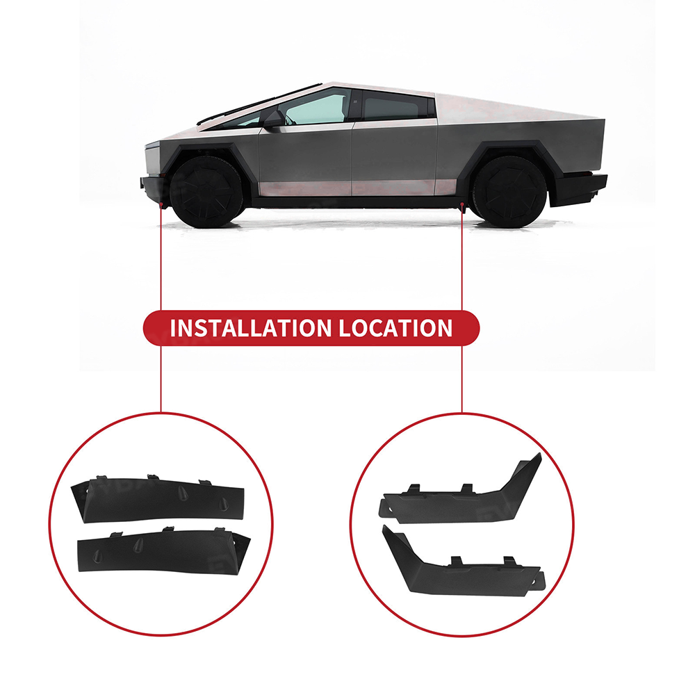 Tessgo Wheel Fairing Delete Covers & Mud Flaps for Tesla Cybertruck