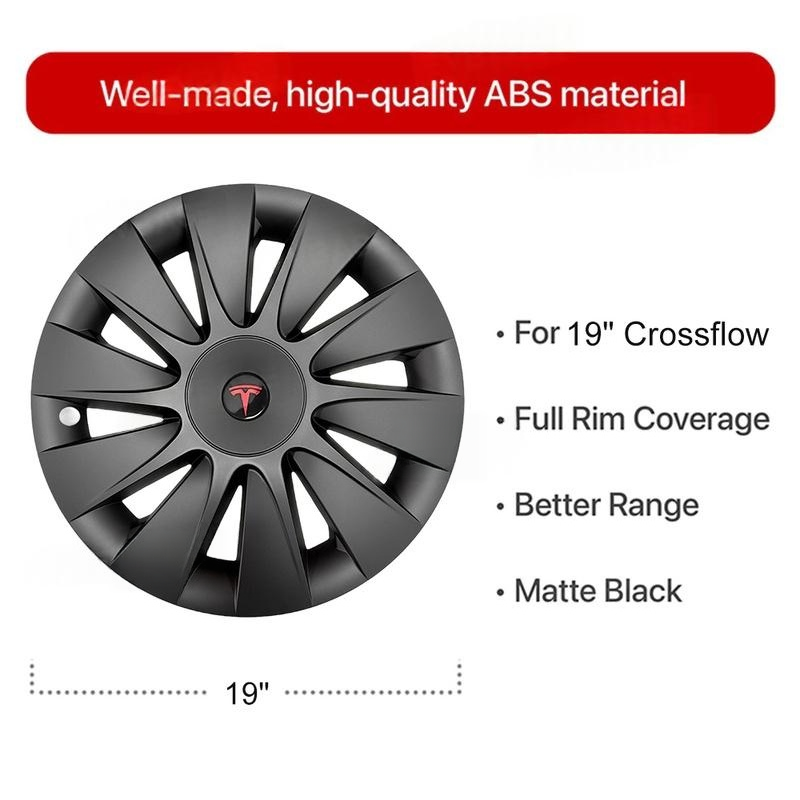 19" Aero Hubcaps Induction Style Wheel Covers for Model Y Juniper