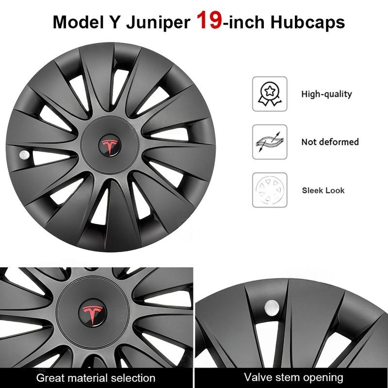 Tessgo 19" Induction Style Hubcaps for New Tesla Model Y (Juniper 2025-2026)