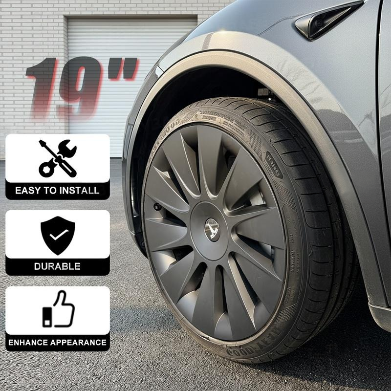 19" Aero Hubcaps Induction Style Wheel Covers for Model Y Juniper