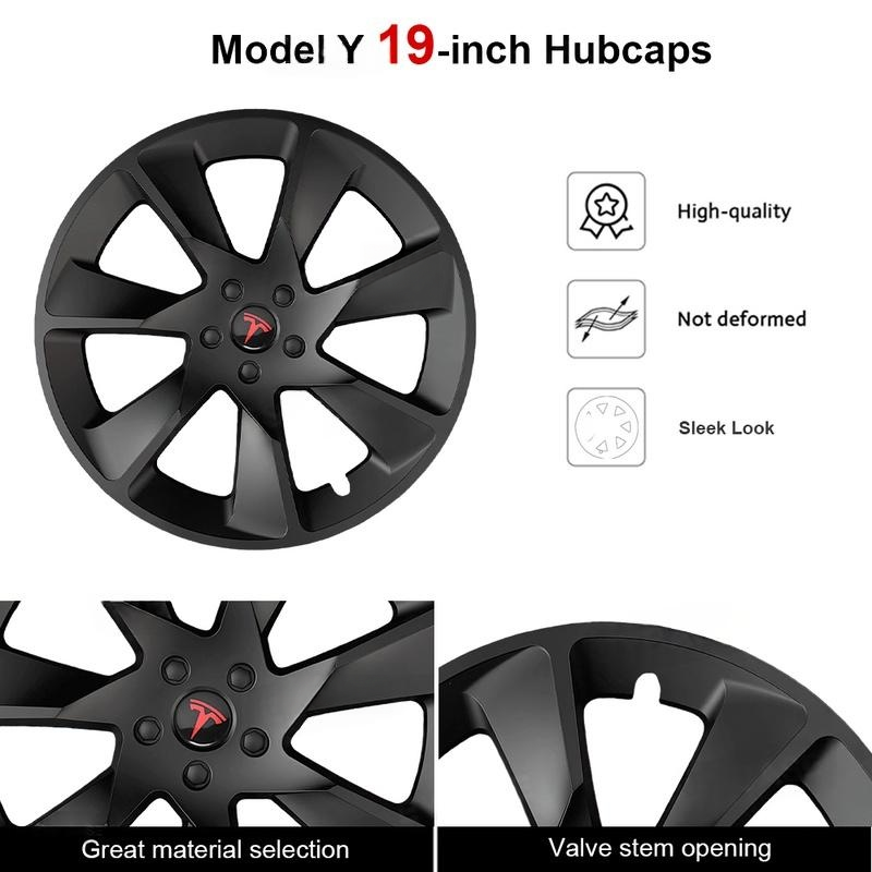 Tessgo 19" Aero Performance Hubcaps Compatible with Tesla Model Y
