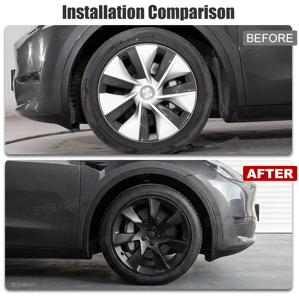 Tessgo 19" Aero Performance Hubcaps Compatible with Tesla Model Y