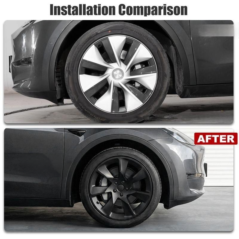 Tessgo 19" Aero Performance Hubcaps Compatible with Tesla Model Y