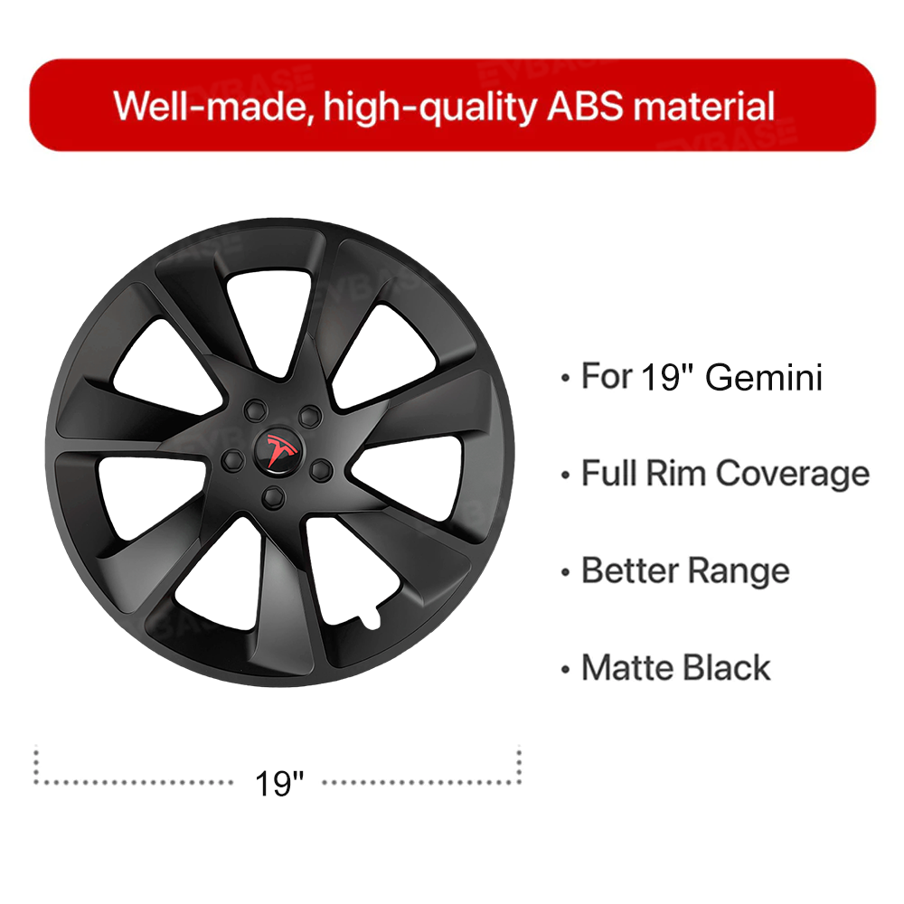Tessgo 19" Aero Performance Hubcaps Compatible with Tesla Model Y