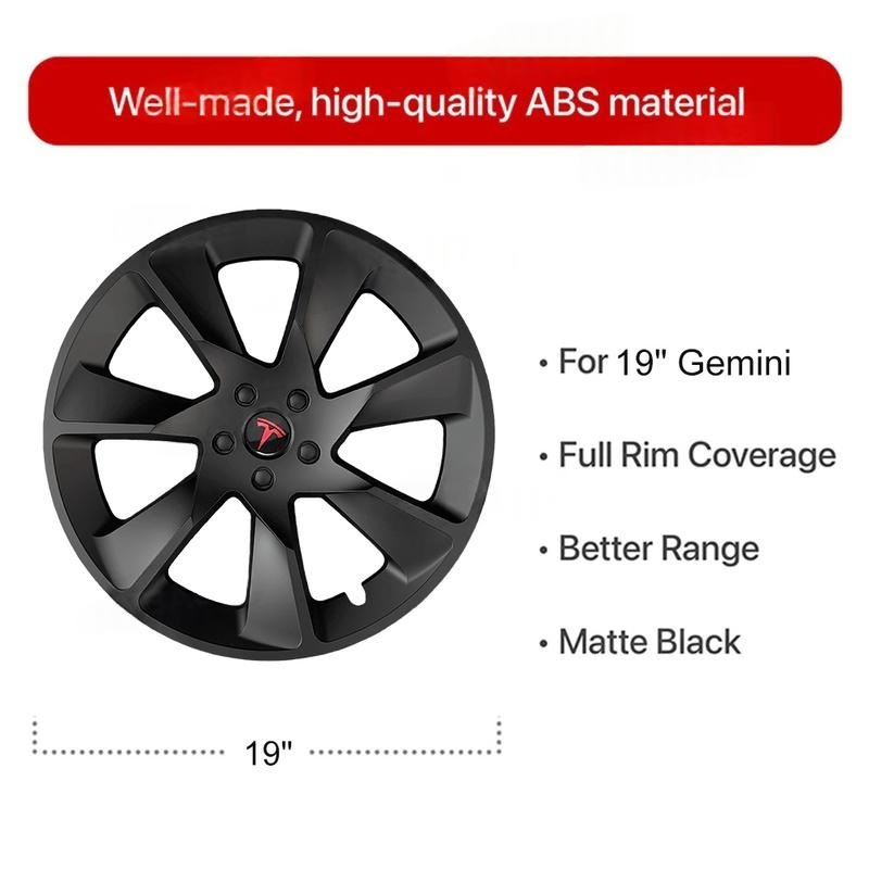 Tessgo 19" Aero Performance Hubcaps Compatible with Tesla Model Y
