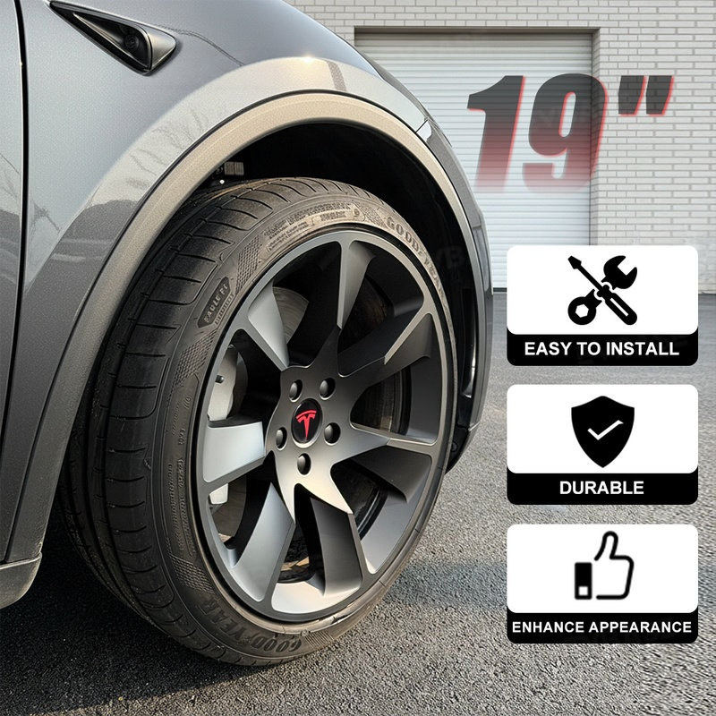Tessgo 19" Aero Performance Hubcaps Compatible with Tesla Model Y
