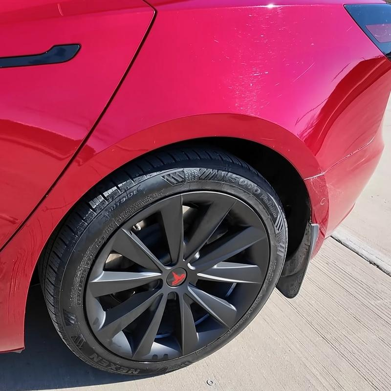 18" Matte Black Aero Style Wheel Covers for Model 3 2017–2023 4PCS
