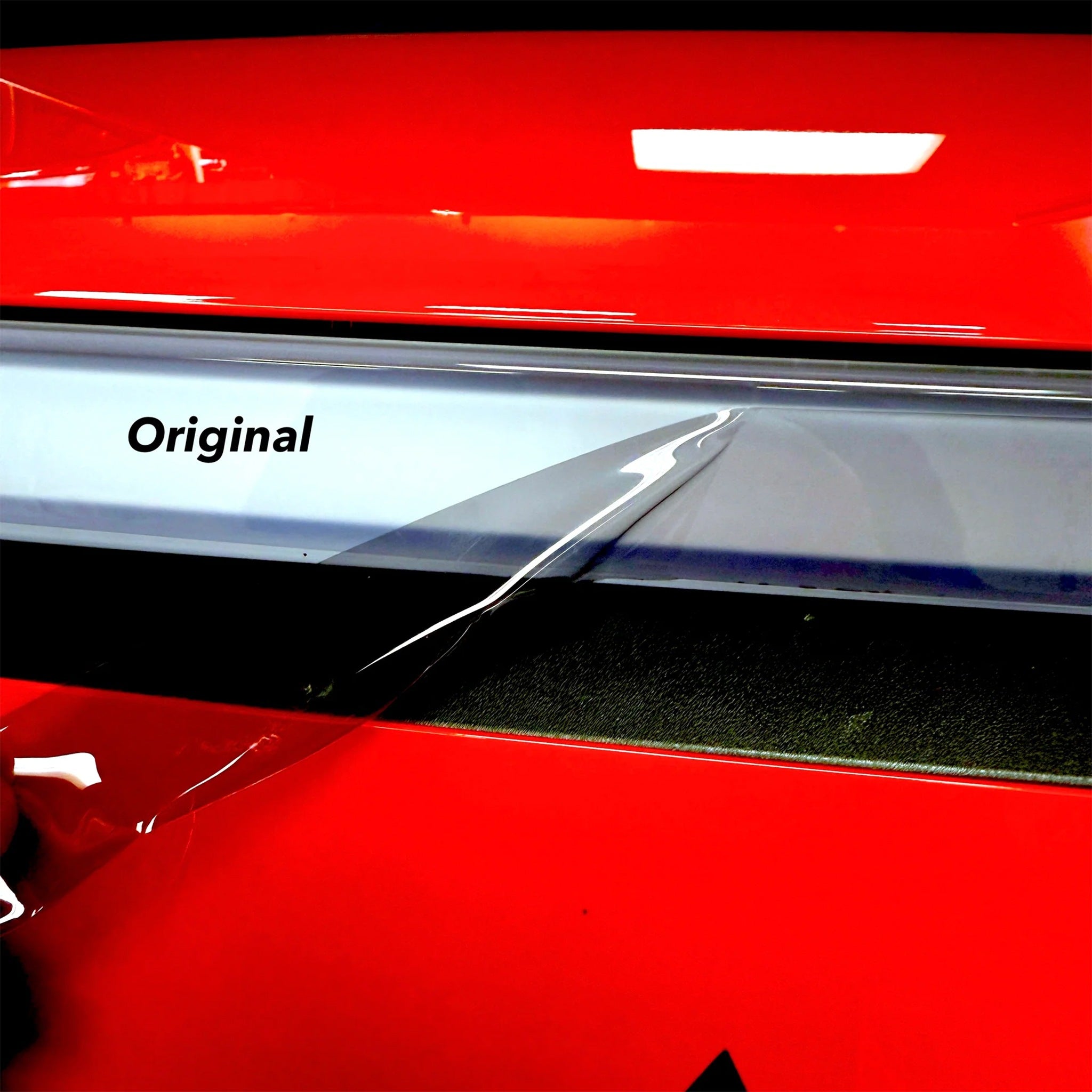 2025+ Tesla Model Y Juniper SmartLight UV-Reactive TPU Headlight Bar Film Covers | Self-Adjusting 70% Tint & Safe Night Driving