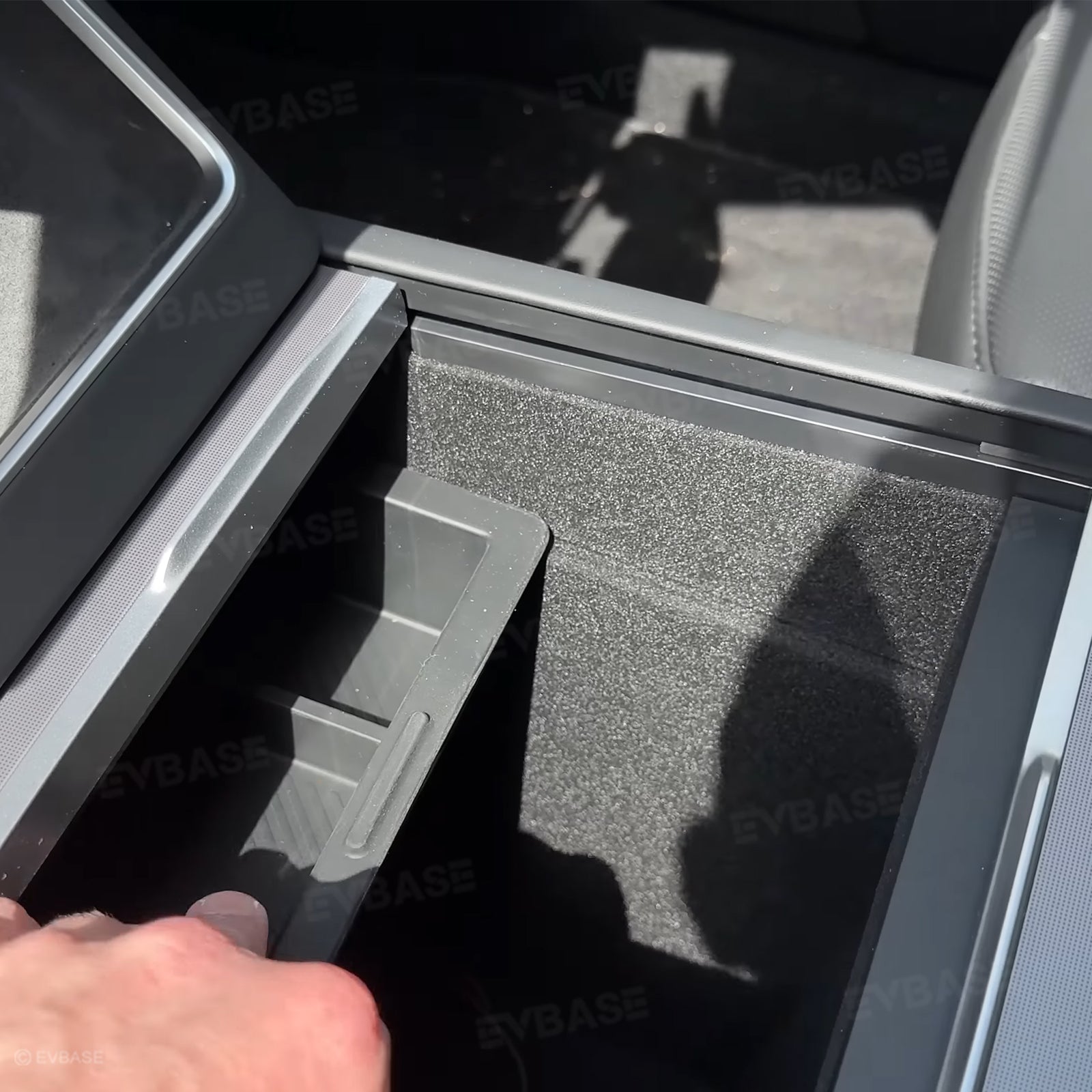Model 3 Highland Storage Box Double Layer Center Console Organizer Tray Silicone Liner