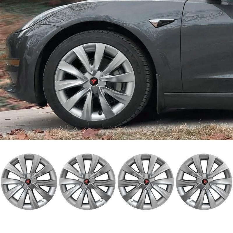 Sport Style 18" Wheel Covers for Model 3 2017–2023 Matte Black Set of 4