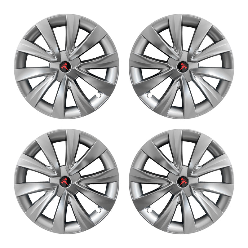Sport Style 18" Wheel Covers for Model 3 2017–2023 Matte Black Set of 4
