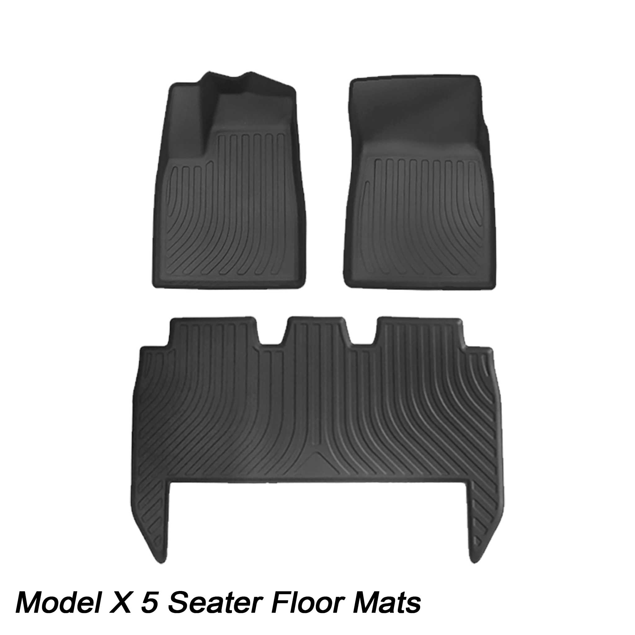 Tesla Model X 5-Seater Custom All-Weather Floor Mats (2021-2025+) – Durable TPE, Full Coverage & Eco-Friendly