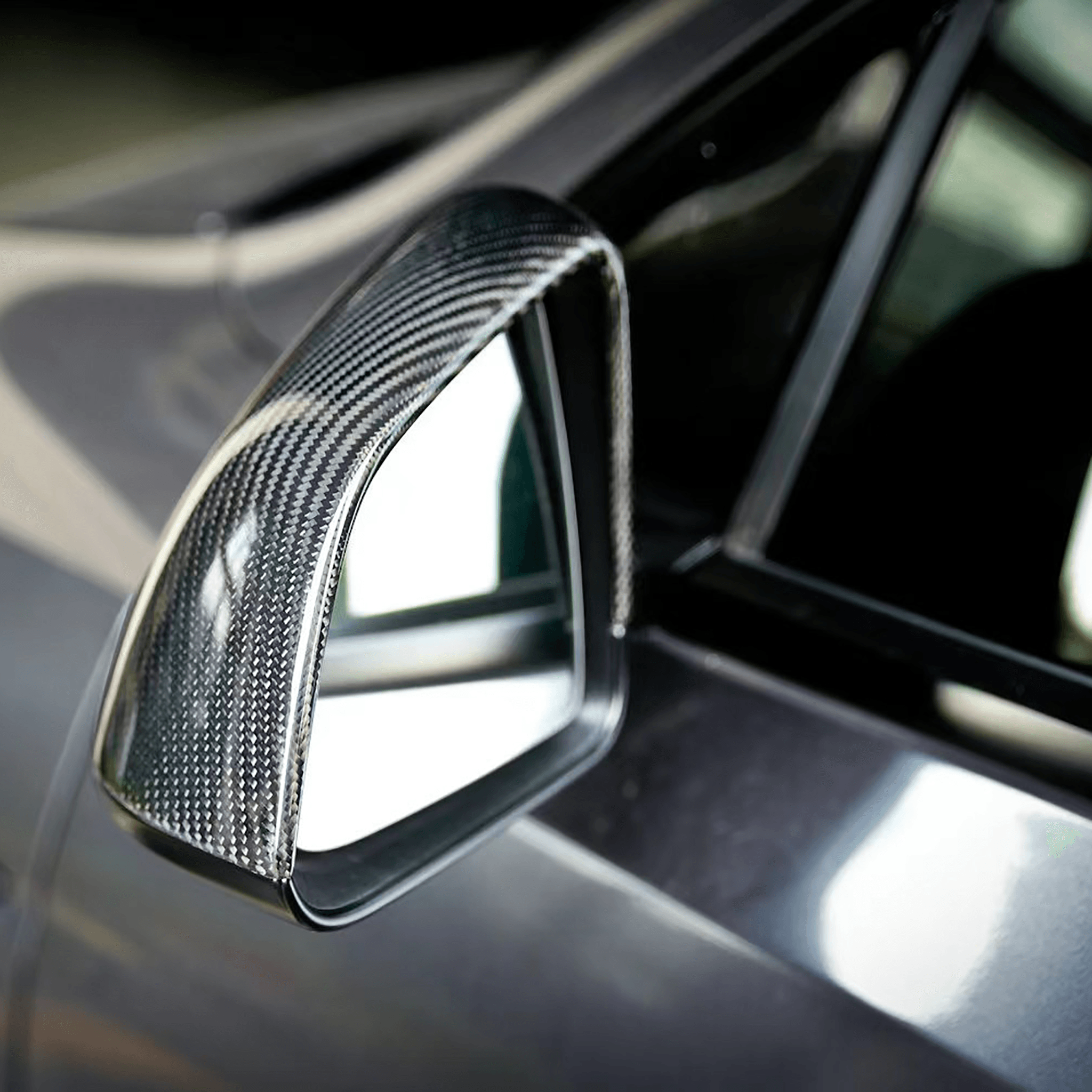 Real Carbon Fiber Mirror Covers For Tesla Model Y-Motor Vehicle Frame & Body Parts-Teego