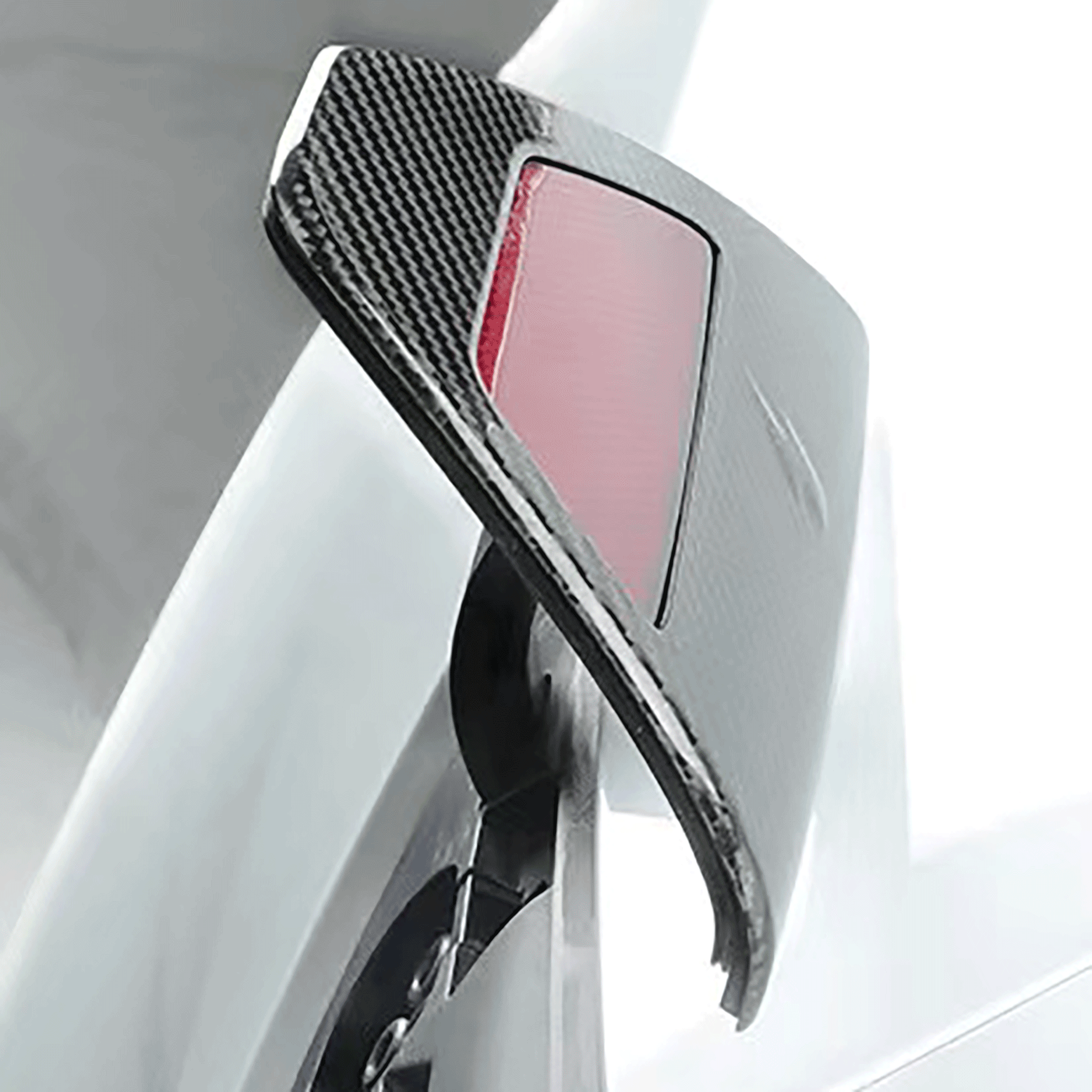 tesla carbon fiber charge cap after installation