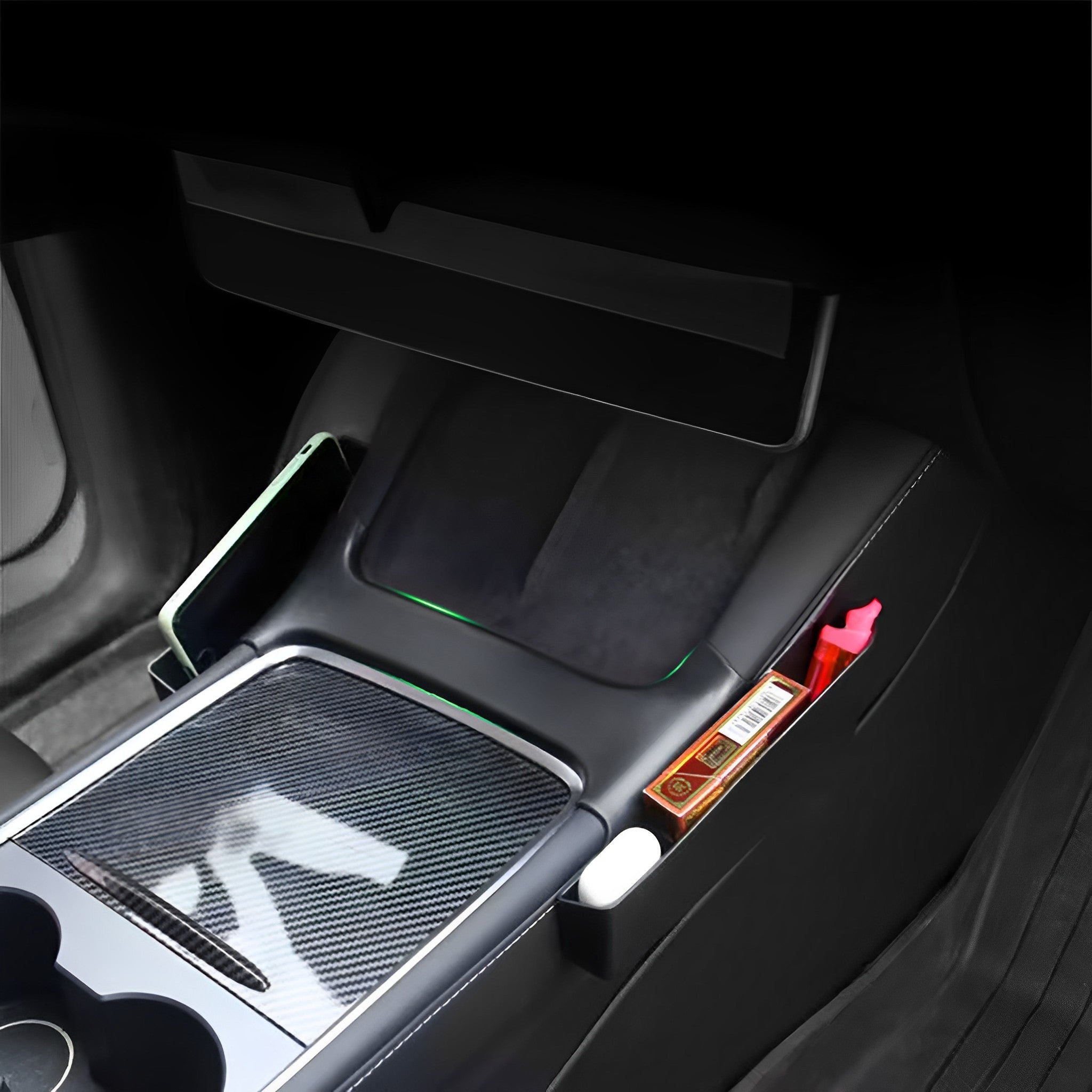 Tesla Model 3 & Model Y Center Console Side Storage Organizer – Custom Fit Interior Accessory