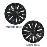 Teego Induction Style Wheel Covers For Tesla Model Y 19" Gemini Wheels - Induction center/Turbine center