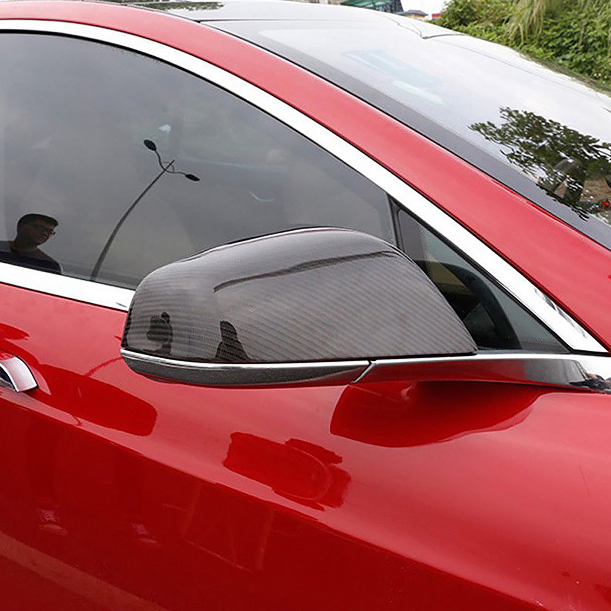 Real Carbon Fiber Mirror Covers For Tesla Model S Pre-refresh & Newer 2014-2026+