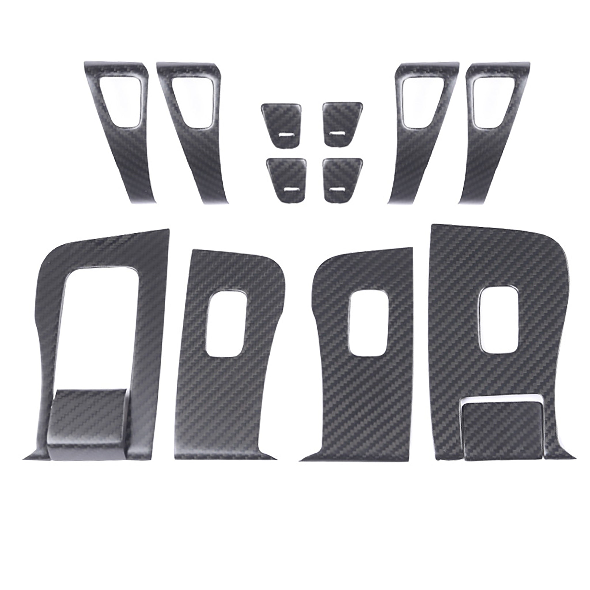 Real Carbon Fiber Window Switch Trim Cover for Tesla Model 3 & Model Y – Luxury Interior Upgrade