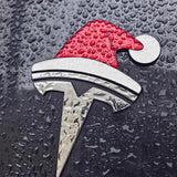 TESSGO Christmas Santa Hat Emblem Stickers FOR Tesla S 3 X Y Cybertruck