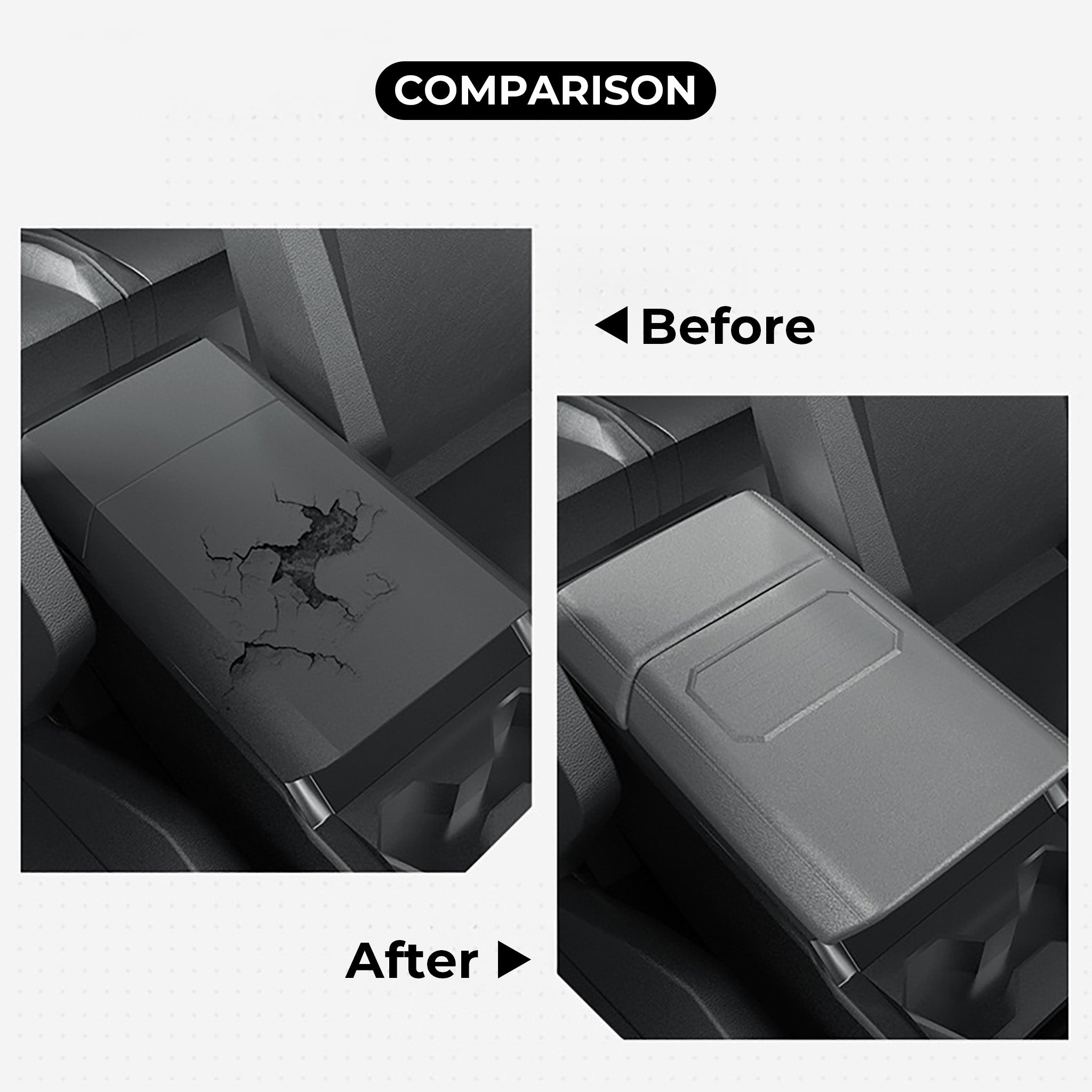 Tessgo Armrest & Rear Screen Upper Covers for Cybertruck