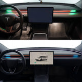 Tesla LED Ambient Light Upgrade Kit for Model 3 & Model Y (2017–2025) – Intelligent Blind Spot Alerts, RGB Interior Lighting & Smart Driving Indicators