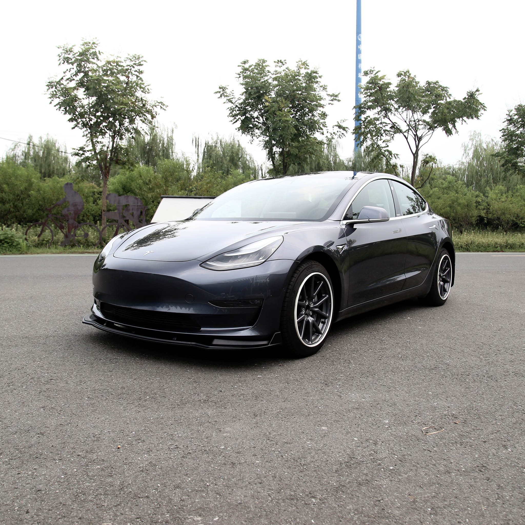 Tesla Model 3 Front Lip Spoiler ABS Plastic (3 Piece)