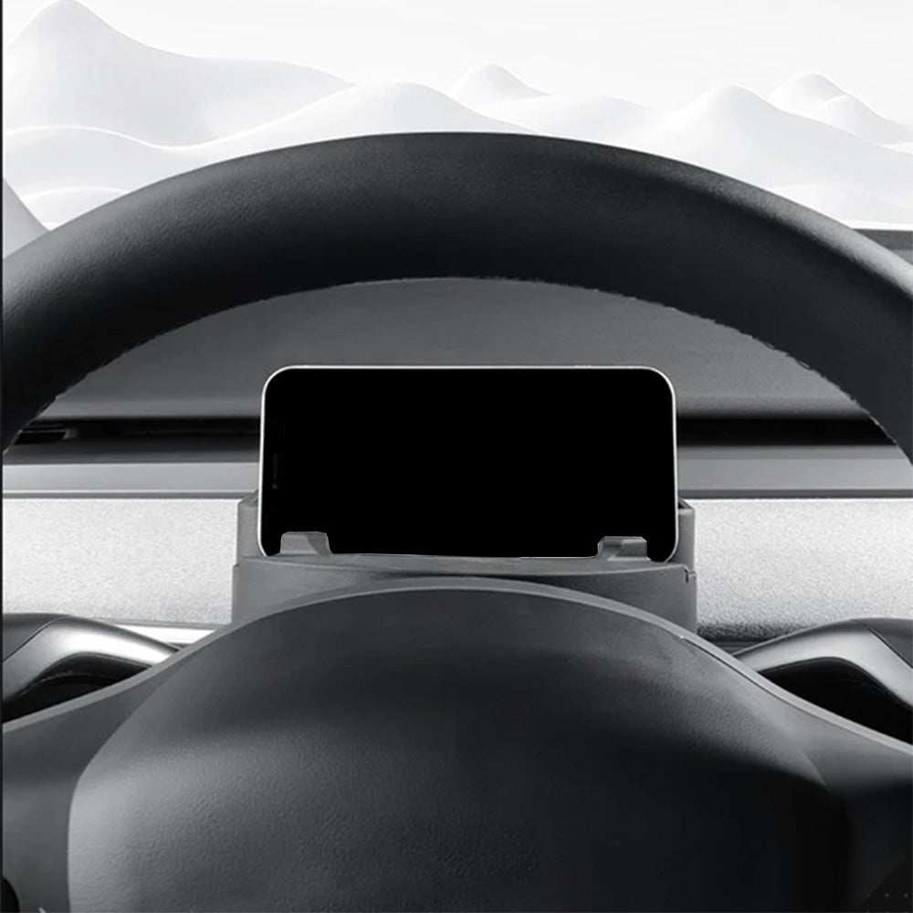 Tesla Model 3 / Y Steering Wheel Organizer Phone Holder Hud Display