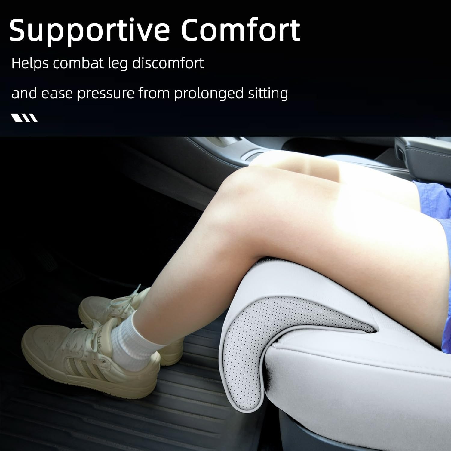 Tesla Model 3/Y Seat Cushion Cover with Memory Foam Leg Support (1 Pcs) – Full Coverage Design, Breathable & Water-Resistant Protection