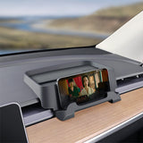 Multi-Function Phone Holder & Tray for Tesla Model 3 & Y – Premium TPE Interior Organizer