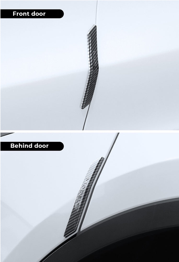 Tesla Model 3 & Y Door Edge Protectors – 4-Piece Anti-Scratch ABS Guards | UV-Resistant, Perfect Fit & Easy Installation