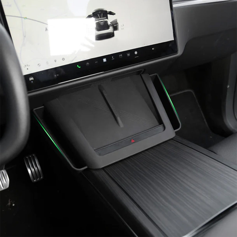 Custom Silicone Center Console Storage Trays for Refreshed Tesla Model X 2021+ – Dust-Resistant, Non-Slip Interior Organizer