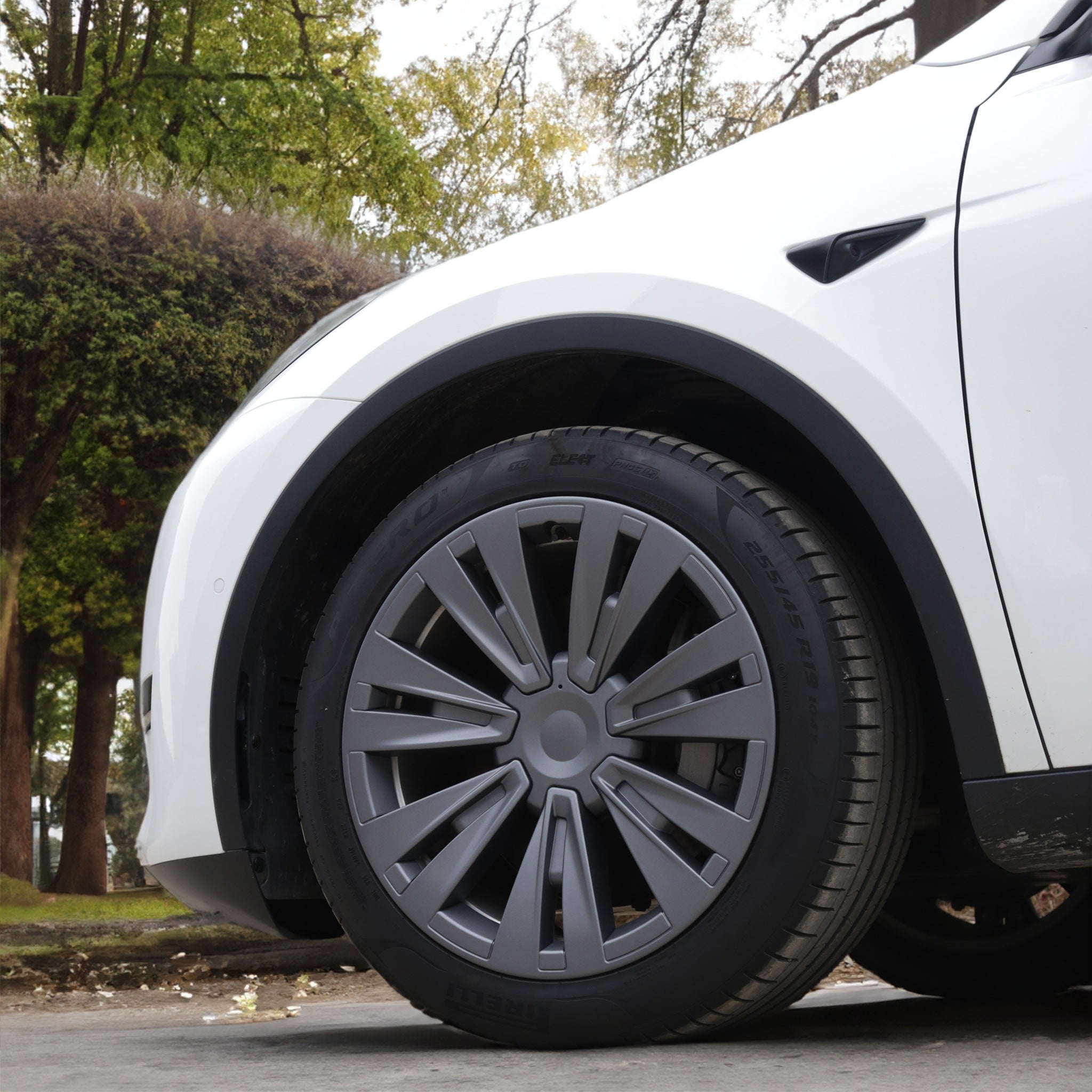 Model X Style Turbine Wheel Covers Gun Grey