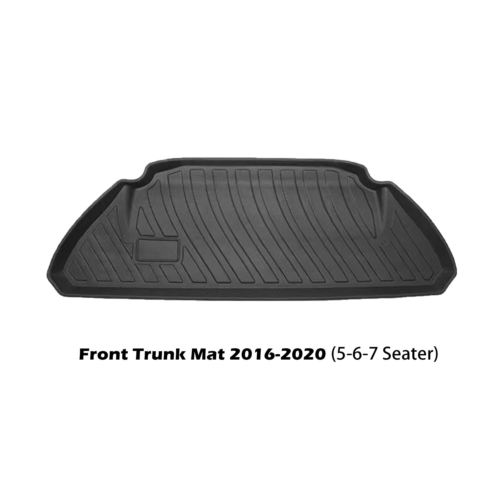 Model X Front Rear Trunk Well Mats 2016-2023-Motor Vehicle Carpet & Upholstery-Teego