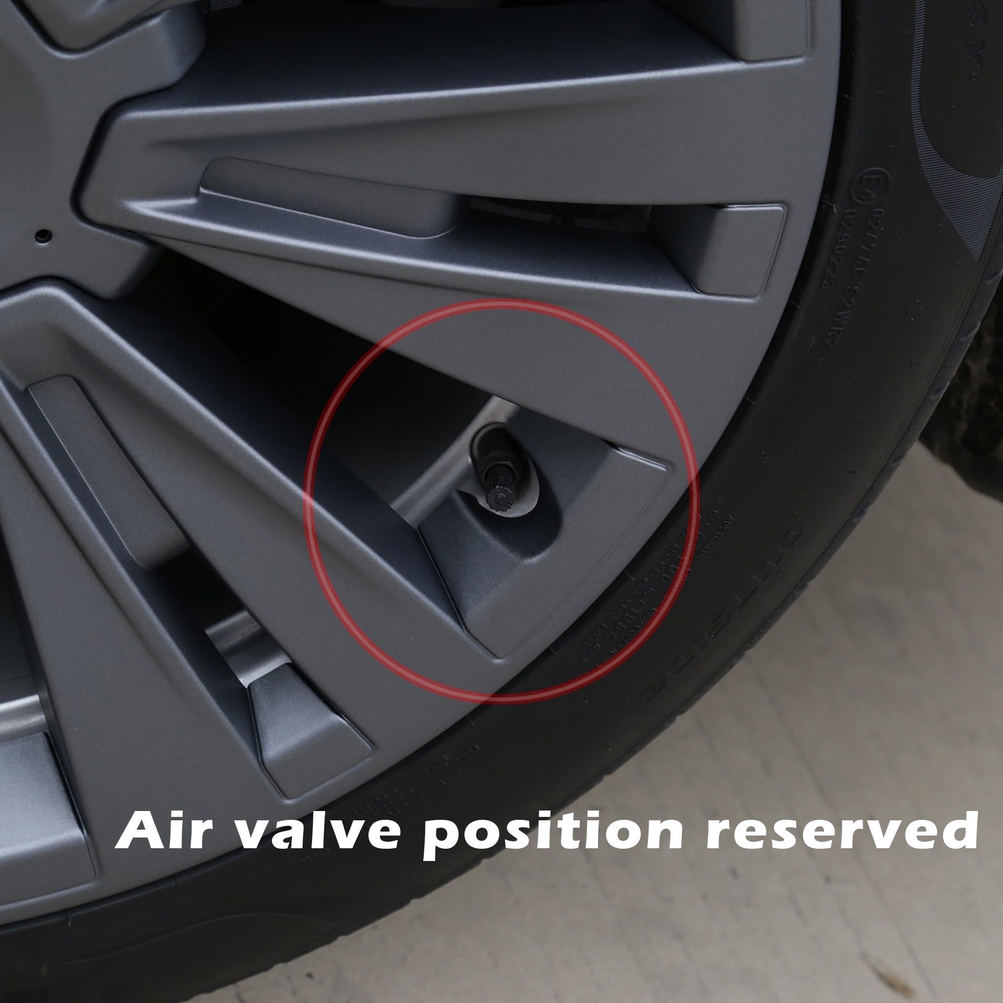 Model X Style Turbine Wheel Covers Air Valve position reserved