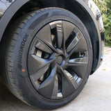 Tesla Model Y Wheel Covers 19 Inch Accessories 2024 2023 Carbon Fiber Hubcaps