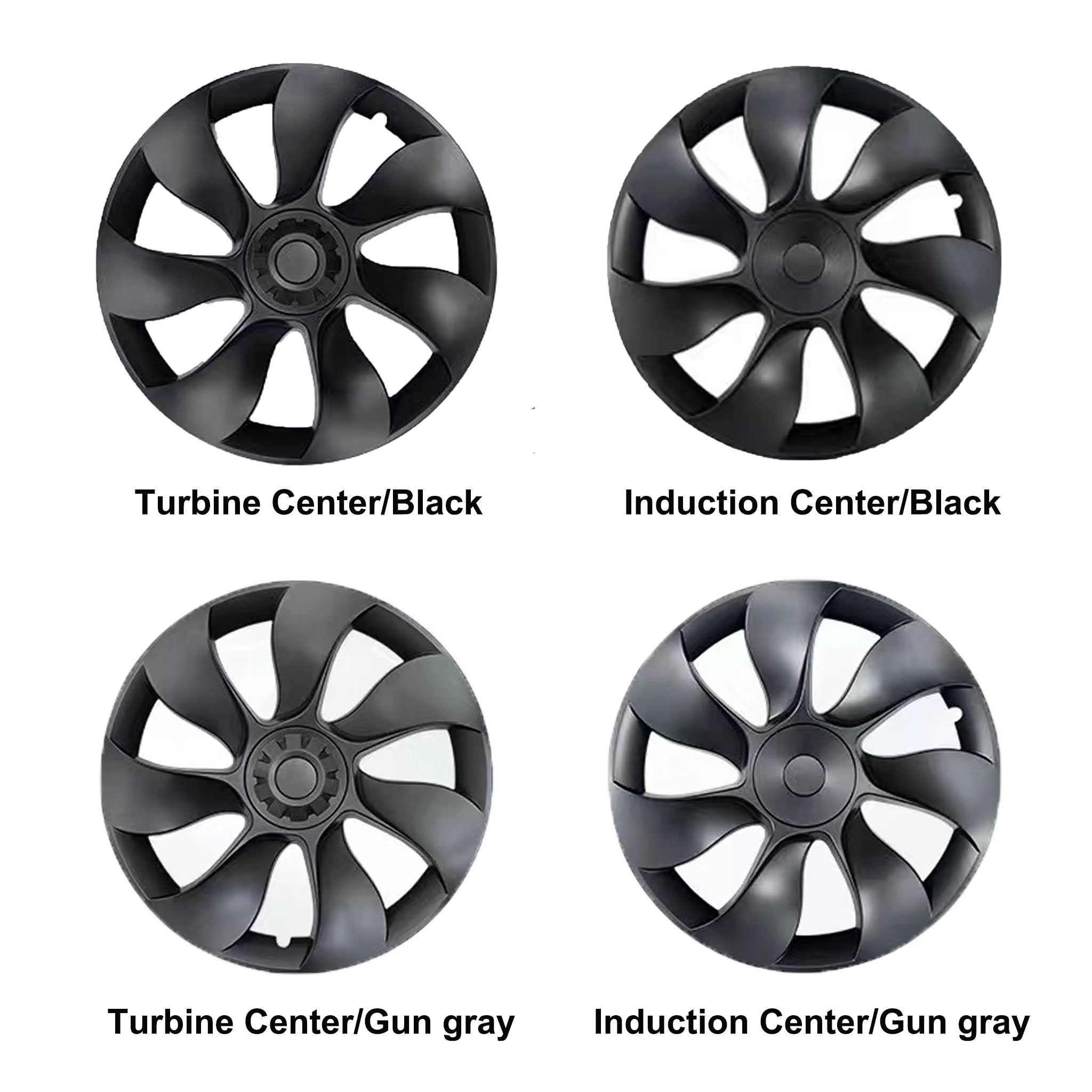 Tesla Model Y Hubcaps 19-inch Gemini Wheel Cover for Tesla Model Y Accessories Compatible with 2020-2023 Cars Replacement Hub caps Rims Covers 19" Protects Wheels Scratches Set of 4