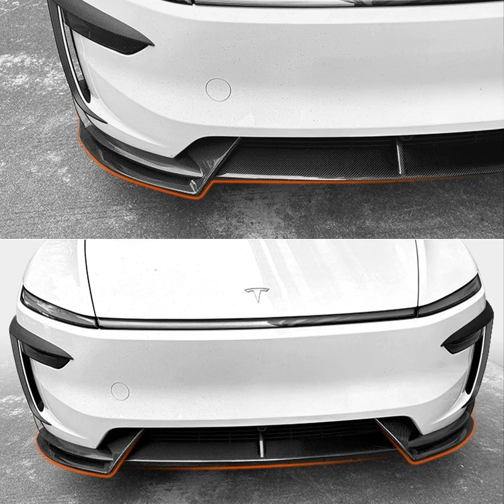 Tesla Model Y Carbon Fiber Front Lip Spoiler
