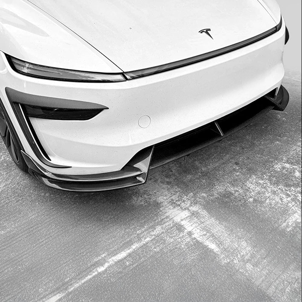 Tesla Model Y Carbon Fiber Front Lip Spoiler