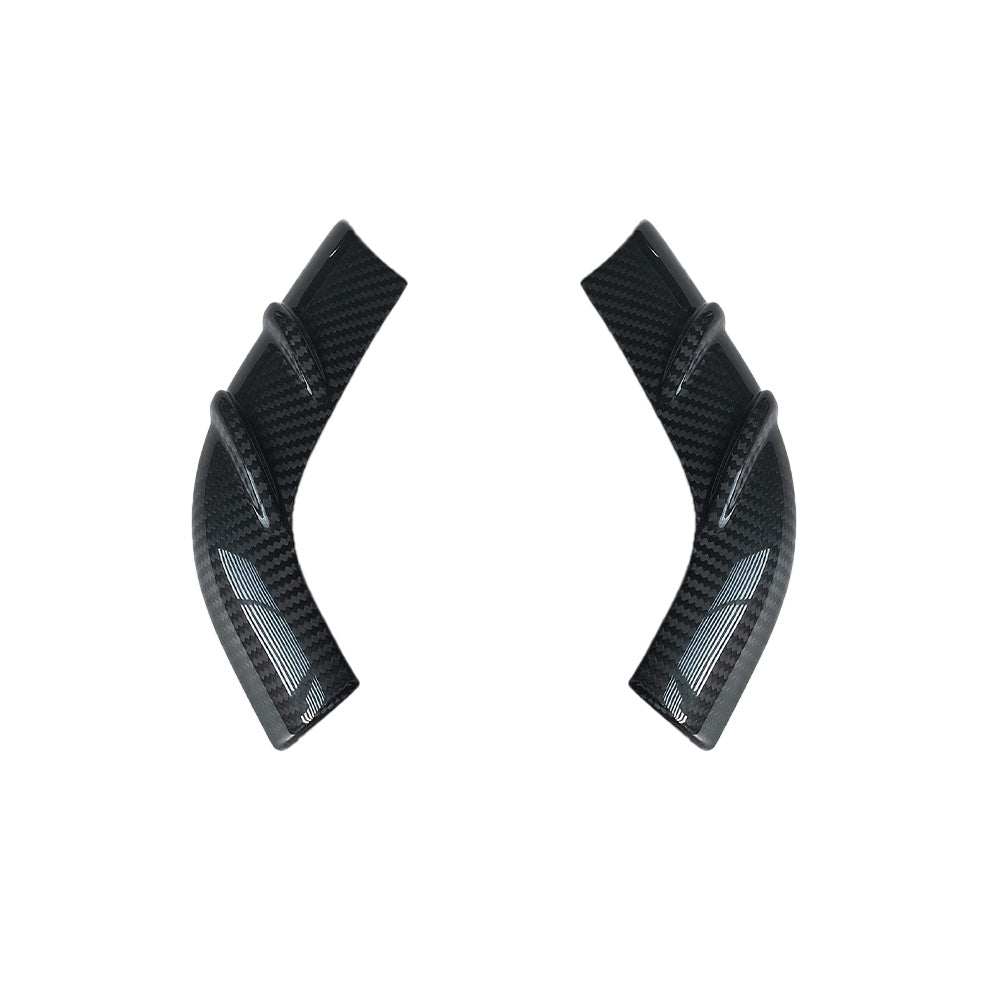 Tesla Model Y Black Carbon Fiber Lower Mirror Covers