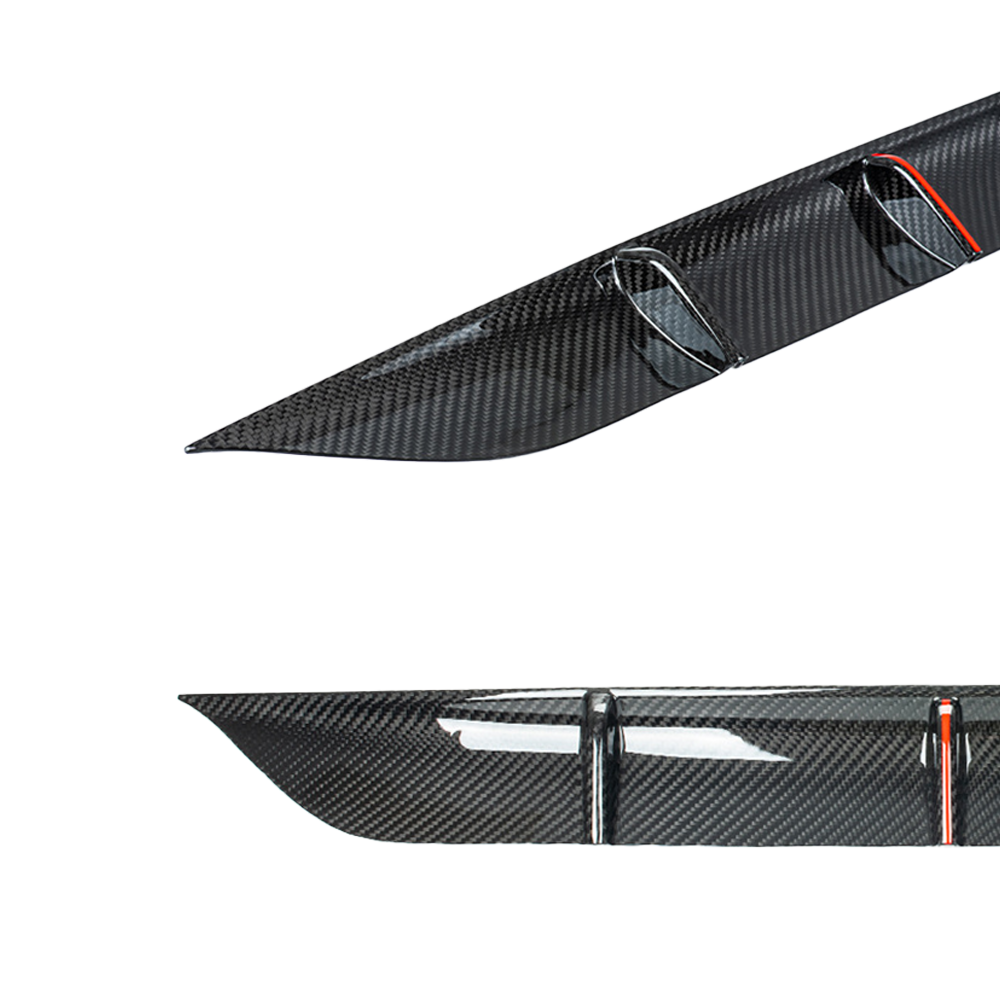 Detail of Tesla Model Y Carbon Fiber Rear Diffuser