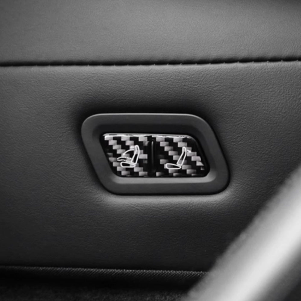 Tesla Model Y Juniper Carbon Fiber Rear Seat Folding Button Trim