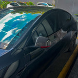 Full Carbon Fiber Mirror Cover Set (Upper & Lower) for 2020–2025.02 Tesla Model Y