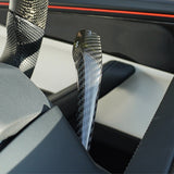 side view of Tesla Model Y Juniper Carbon Fiber Turn Signal Stalk Covers