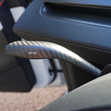 Carbon Fiber Turn Signal Stalk installed on Tesla Model Y Juniper Covers
