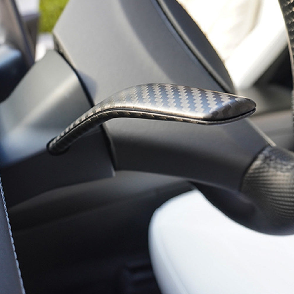 Tesla Model Y Juniper Carbon Fiber Turn Signal Stalk Covers