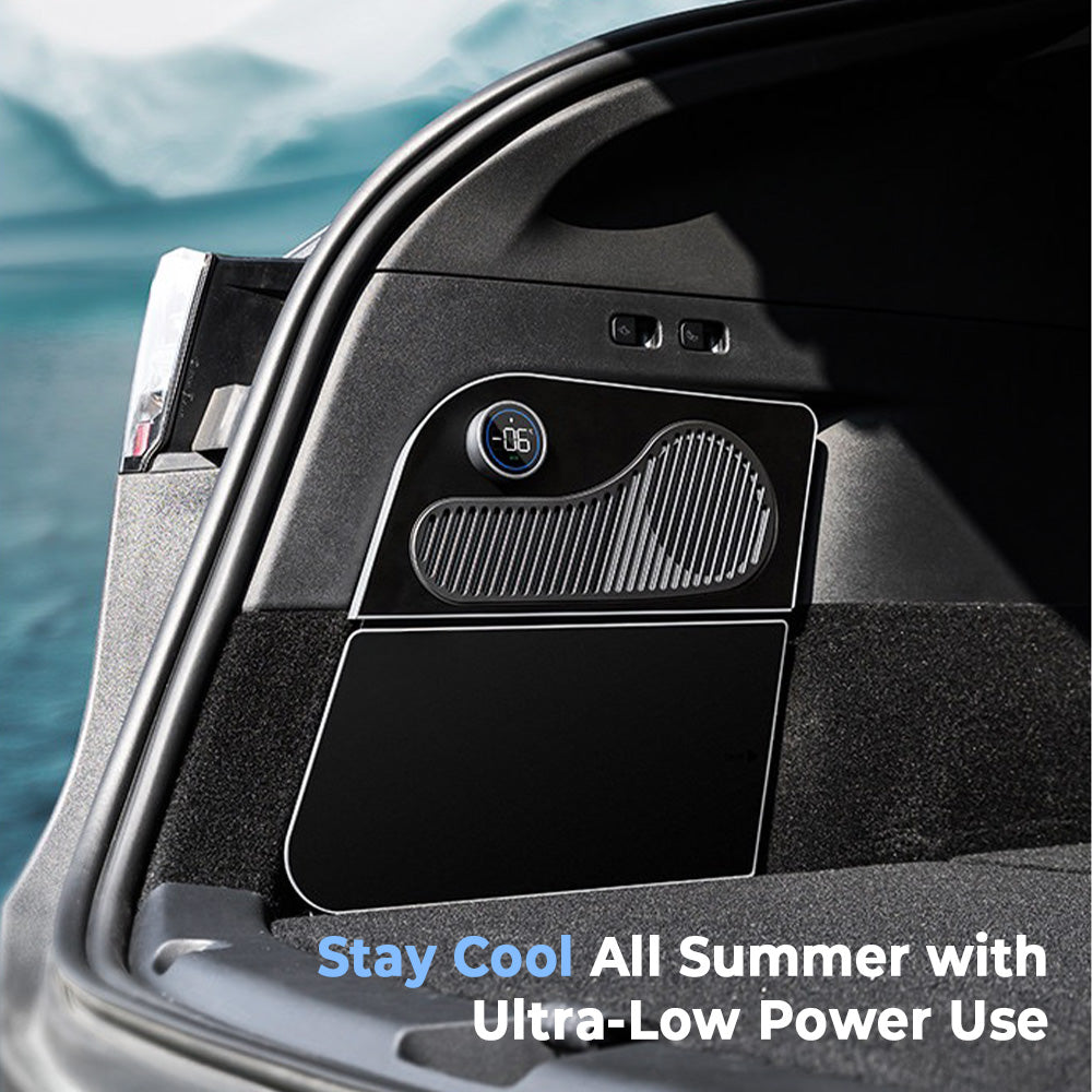 Tesla Model Y Portable Car Refrigerator – Smart App-Controlled 16L Camping Cooler with AI Cooling | Fits 2020–2025+ Including Juniper Gen 3.0