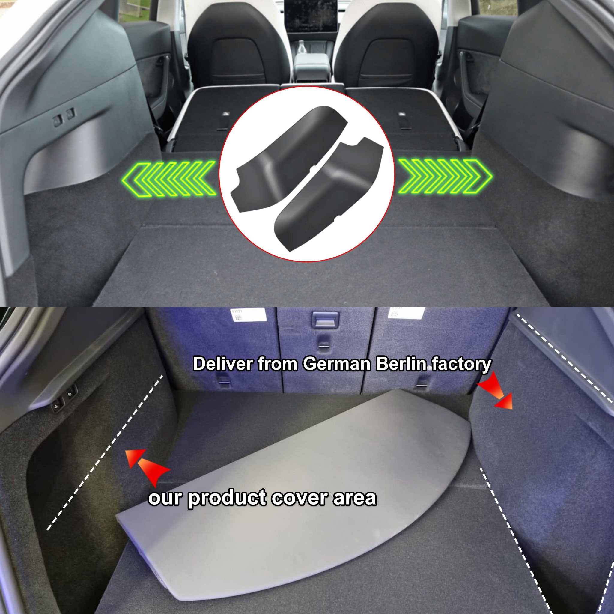 Premium Custom-Fit Trunk Side Protectors for Tesla Model Y | Eco-Friendly TPE Interior Protection